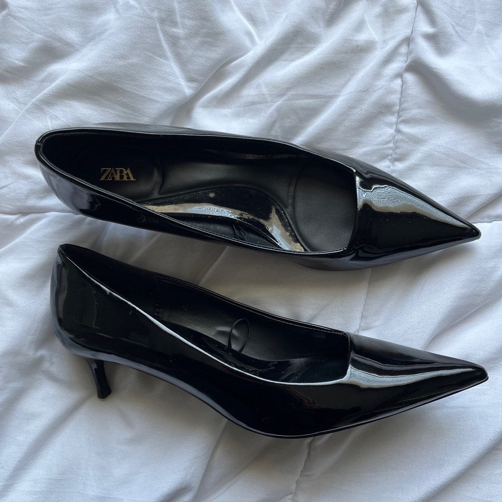 Zara Black Women's Kitten Heels